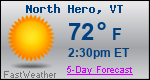 Weather Forecast for North Hero, VT