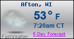 Weather Forecast for Afton, WI