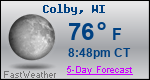 Weather Forecast for Colby, WI