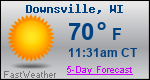 Weather Forecast for Downsville, WI