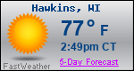 Weather Forecast for Hawkins, WI