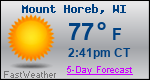 Weather Forecast for Mount Horeb, WI