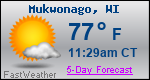 Weather Forecast for Mukwonago, WI