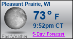 Weather Forecast for Pleasant Prairie, WI