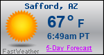 Weather Forecast for Safford, AZ