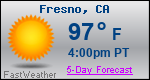 Weather Forecast for Fresno, CA
