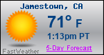 Weather Forecast for Jamestown, CA