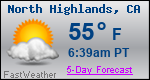 Weather Forecast for North Highlands, CA