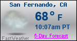 Weather Forecast for San Fernando, CA