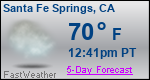 Weather Forecast for Santa Fe Springs, CA