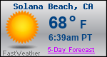 Weather Forecast for Solana Beach, CA
