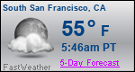 Weather Forecast for South San Francisco, CA