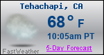 Weather Forecast for Tehachapi, CA