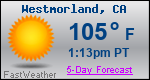 Weather Forecast for Westmorland, CA