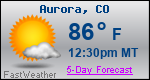 Weather Forecast for Aurora, CO