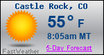 Weather Forecast for Castle Rock, CO