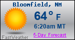 Weather Forecast for Bloomfield, NM