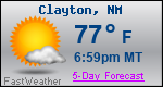 Weather Forecast for Clayton, NM