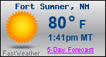 Weather Forecast for Fort Sumner, NM