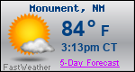 Weather Forecast for Monument, NM
