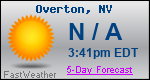 Weather Forecast for Overton, NV