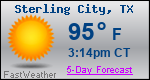Weather Forecast for Sterling City, TX