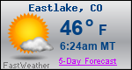 Weather Forecast for Eastlake, CO