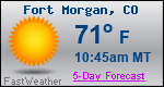 Weather Forecast for Fort Morgan, CO