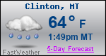 Weather Forecast for Clinton, MT