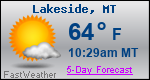 Weather Forecast for Lakeside, MT