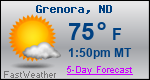 Weather Forecast for Grenora, ND