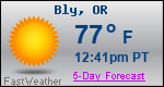 Weather Forecast for Bly, OR