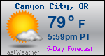 Weather Forecast for Canyon City, OR