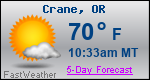 Weather Forecast for Crane, OR