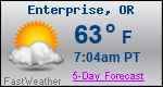 Weather Forecast for Enterprise, OR