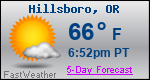 Weather Forecast for Hillsboro, OR