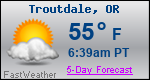 Weather Forecast for Troutdale, OR