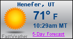 Weather Forecast for Henefer, UT