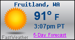 Weather Forecast for Fruitland, WA