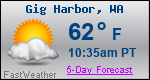 Weather Forecast for Gig Harbor, WA