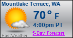 Weather Forecast for Mountlake Terrace, WA