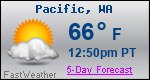 Weather Forecast for Pacific, WA