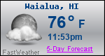 Weather Forecast for Waialua, HI