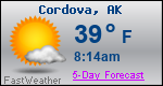 Weather Forecast for Cordova, AK
