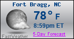 Weather Forecast for Fort Bragg, NC