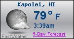 Weather Forecast for Kapolei, HI