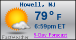 Weather Forecast for Howell, NJ
