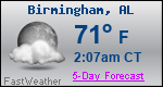 Weather Forecast for Birmingham, AL