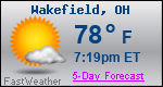 Weather Forecast for Wakefield, OH