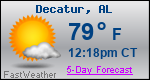 Weather Forecast for Decatur, AL